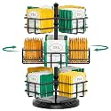 EsLuker.ly Tea Bag Holder Organizer for Counter, 3 Tier Metal Black