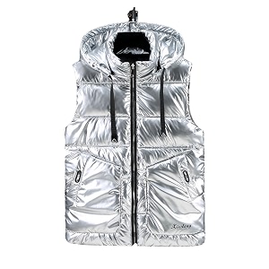 Esmeling Mens Waterproof Hooded Puffer Vest Sleeveless