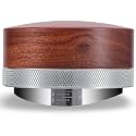 Espresso Distribution Tool 58.5mm Wooden Coffee Distributor Adjustable Depth Stainless Steel Espresso Leveler Premium Espresso Machine Accessories For Coffee Bar