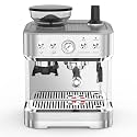 Espresso Machine 15 Bar, LCD Display Espresso Maker with Grinder, Milk Frother and PID Temperature Control, Professional Coffee Maker for Latte Cappuccino - 8.8 Oz Bean Hopper
