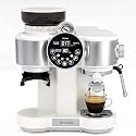 Espresso Machine with Coffee Grinder, 20-Bar Professional Espresso Maker with Steam Wand, Fast Heating System, Removable Water Tank, Cappuccino & Latte Coffee Machine for Home Baristas