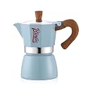 Bincoo Espresso Maker Stovetop, Moka Pot 3 Cups, Espresso Pot Classic Italian Coffee Maker,Single Safety Valve (Blue, 3 Cup)