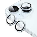 ESR 2 Pack Camera Lens Protector for iPhone 15/15 Plus/14/14 Plus, Ultra-tough HD Individual Lens Protectors, Scratch Resistant, Ultra-thin Tempered Glass, Armorite Series, Dark Blue