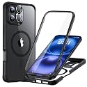 ESR for iPhone 16 Plus Case, Compatible with MagSafe, Full-Body Military-Grade Drop Proof Case with Built-in 9H+ Tempered Glass Screen Protector, Armor Series, Clear Black