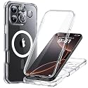 ESR for iPhone 16 Pro Case, Compatible with MagSafe, Full-Body Military-Grade Drop Proof Case with Built-in 9H+ Tempered Glass Screen Protector, Armor Series, Clear