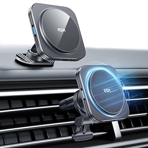 esr for magsafe car mount charger 15w magnetic wireless car charger compatible with magsafe car charger air ventdashboard phone holder mount for iphone 1615141312 amp s25 fast charging gray