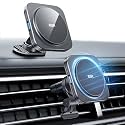 ESR for MagSafe Car Mount Charger, 15W Magnetic Wireless Car Charger, Compatible with MagSafe Car Charger, Air Vent/Dashboard Phone Holder Mount for iPhone 16/15/14/13/12 & S25, Fast Charging, Gray