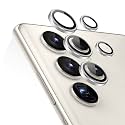 ESR for Samsung Galaxy S23 Ultra Camera Lens Protector, Samsung S23 Ultra Accessories, Scratch-Resistant Ultra-Thin Tempered Glass with Aluminum Edging, S23 Ultra Case Friendly, 1 Set, Silver