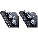 ESR for Samsung Galaxy S25 Ultra Camera Lens Protector, Individual Lens Protectors, Ultra-Thin Tempered Glass with Aluminum Edging, Case Friendly, 1 Set, Black (Pack of 2)