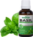 essancia Basil Essential Oil For Hair Care, Skin Care, Face, Mosquito Bites, Body Massage, Insect-Repellent, Difffuser & Aromatherapy. 100% Natural, Undiluted, Pure & Therapeutic Grade Essential Oil. (30 ml)