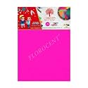 FLOROCENT Bright Neon Colored Paper, Both-Side Fluorescent, 80 GSM, 100 Sheets Pack, Pink, A4