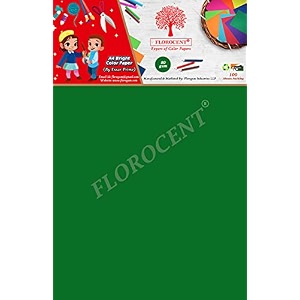 florocent bright neon colored unruled a4 size fluorescent paper both side colour 80 gsm100 sheets packing set of 1 packet for school amp office stationery home art amp craft dark green