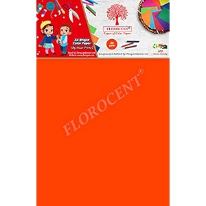 florocent neon fluorescent paper both-side colour 80 gsm 100 sheets orange a4