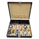 essart Faux Leather Croco Black watch box &amp; jewellery organiser 12-Slot Watch Holder and 2 Slot for jewellery,Earrings,Rings, Cufflinks,Bangle,lapel pins