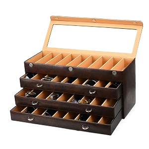essart faux leather luxury sunglass storage case premium leather eyewear organizer box elegant protective case for men amp women sunglasses luxury chashma box