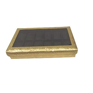 essart pu leather designerformal butterfly printed watchbox for 12 watches with transparent lid feature- golden