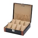 essart Travel Watch Case 8 Slots – watch travel case Portable Luxury Watch Organizer &amp; Storage Box for Men &amp; Women with Black colour