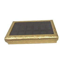 essart pu leather designerformal butterfly printed watchbox for 12 watches with transparent lid feature- golden