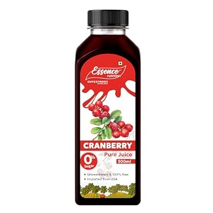essence nutrition american cranberry juice 300ml - imported from usa -no chemicals amp no added sugar - 100 pure unsweetened cranberry dry fruit without sugar juice