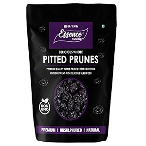 essence nutrition unsweetened premium pitted prunes 900 grams - soft moist amp delicious california prunes imported from usa - dry fruit without sugar