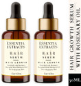 ESSENTIA EXTRACTS Combo of 2 Hair Growth Serum enriched with Rosemary Essential Oil & Blackseed Oil | Promotes Hair Growth, Restores Thin Hair, Stops Hair Loss & Makes Hair Thicker, Denser, Stronger | 100% Natural & Pure | Su