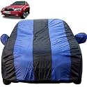 Esteem Dustproof Car Cover with Mirror Pockets, Royal Blue Stripes, Taffeta Polyster,Triple Stitched, Compatible with Maruti Esteem Car Cover (2004 to 2008), Esteem Car Accessories