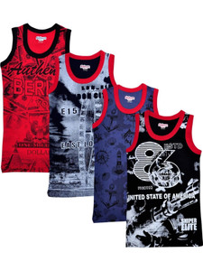 esteem vest for boys  girls cotton multicolor pack of 4