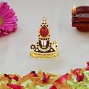 Estele 24KT Gold Plated Lord Tirupati Balaji Idol Showpiece for Pooja Mandir/Home Decorative