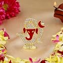 Estele 24KT Gold Plated Spiritual Lord Ganesha Idol for Gifts &amp; Housewarming/Home/Office Decors.