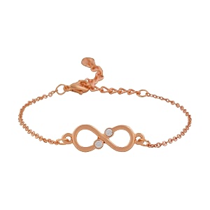 estele alloy with crystal infinity link bracelet for girls gold