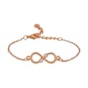 Estele Alloy with Crystal Infinity Link Bracelet for Girls (Gold)