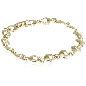 estele gold plated flowing fantasy flexible bracelet for women one size 216 br
