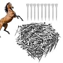 Estink Horseshoe Nails 250PCS, 2.13 Inch E6 Steel Hoof Nails for Horse Shoeing, Horse Training, and Equestrian Sports