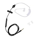 Estink Single Ear Tube Headset Black/White Noise Cancelling Mic