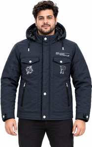 Estixx Men Self Design Parka Jacket