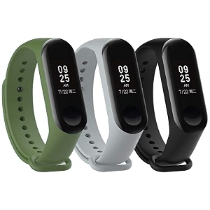 mi band strap 3 amp 4 wristband original soft silicone adjustablereplacement strapsbeltband for m3 amp m4 with warrenty device not includednot compatible with mi band 12