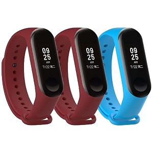 mi band strap 3 amp 4 wristband original soft silicone adjustablereplacement strapsbeltband for m3 amp m4 with warrenty device not includednot compatible with mi band 12