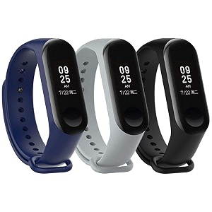mi band strap 3 amp 4 wristband original soft silicone adjustablereplacement strapsbeltband for m3 amp m4 with warrenty device not includednot compatible with mi band 12