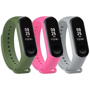 mi band strap 3 amp 4 wristband original soft silicone adjustablereplacement strapsbeltband for m3 amp m4 with warrenty device not includednot compatible with mi band 12