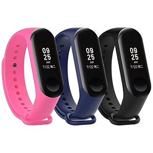 mi band strap 3 amp 4 wristband original soft silicone adjustablereplacement strapsbeltband for m3 amp m4 with warrenty device not includednot compatible with mi band 12