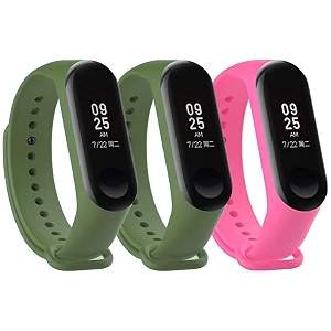 mi band strap 3 amp 4 wristband original soft silicone adjustablereplacement strapsbeltband for m3 amp m4 with warrenty device not includednot compatible with mi band 12
