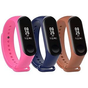 mi band strap 3 amp 4 wristband original soft silicone adjustablereplacement strapsbeltband for m3 amp m4 with warrenty device not includednot compatible with mi band 12
