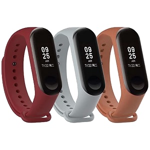 mi band strap 3 amp 4 wristband original soft silicone adjustablereplacement strapsbeltband for m3 amp m4 with warrenty device not includednot compatible with mi band 12