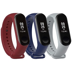 mi band strap 3 amp 4 wristband original soft silicone adjustablereplacement strapsbeltband for m3 amp m4 with warrenty device not includednot compatible with mi band 12