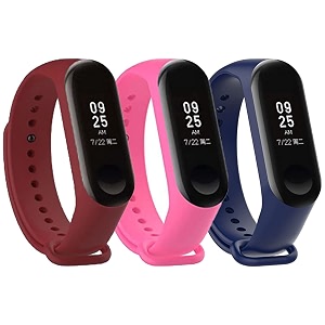 mi band strap 3 amp 4 wristband original soft silicone adjustablereplacement strapsbeltband for m3 amp m4 with warrenty device not includednot compatible with mi band 12
