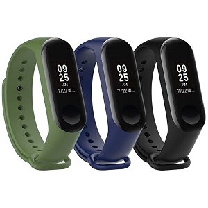 mi band strap 3 amp 4 wristband original soft silicone adjustablereplacement strapsbeltband for m3 amp m4 with warrenty device not includednot compatible with mi band 12