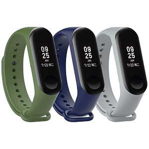 mi band strap 3 amp 4 wristband original soft silicone adjustablereplacement strapsbeltband for m3 amp m4 with warrenty device not includednot compatible with mi band 12