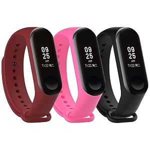 mi band strap 3 amp 4 wristband original soft silicone adjustablereplacement strapsbeltband for m3 amp m4 with warrenty device not includednot compatible with mi band 12