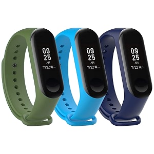 mi band strap 3 amp 4 wristband original soft silicone adjustablereplacement strapsbeltband for m3 amp m4 with warrenty device not includednot compatible with mi band 12