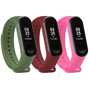 mi band strap 3 amp 4 wristband original soft silicone adjustablereplacement strapsbeltband for m3 amp m4 with warrenty device not includednot compatible with mi band 12